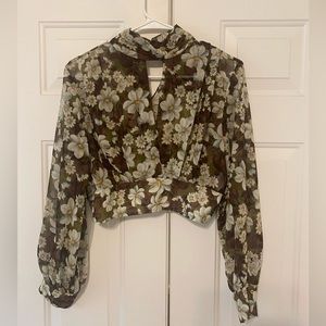 Floral sheer top